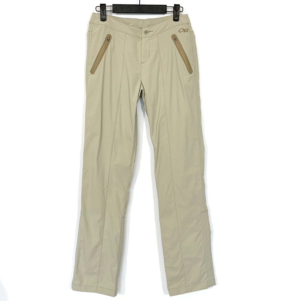 Outdoor Research Womens Cairn 24/7 Pants UPF 50+ Beige Size 4 Cinch Hem